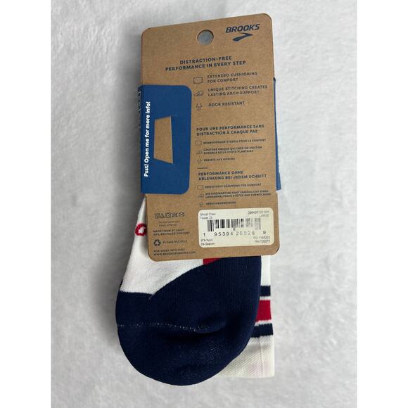 Brooks Texas 23 High Cushion Large Ghost Crew Socks Men’s 9-11.5 Women’s 10-12.5 - Picture 4 of 7